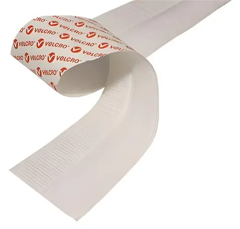 VELCRO Páska na suchý zip nalepovací bílá / Páska na suchý zip / 20 x 1000 mm