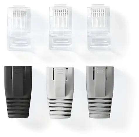 Nedis RJ45 Pass Through konektor / Konektor / CAT6 UTP / Pozlacené kontakty / 10 ks