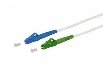 OPTIX LC/APC-LC/UPC bílý / Optický patch kabel / simplex / 9/125 / armovaný LSZH 3 mm / 3 m