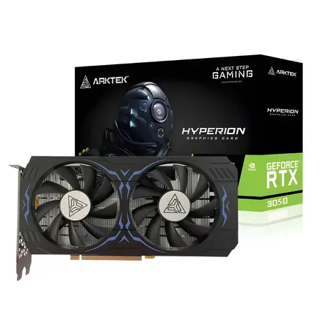 Arktek GeForce RTX 3050 Hyperion 8GB / Grafická karta / 1777 MHz / 8GB GDDR6 / 128-bit / 1x HDMI+1x DP+1x DVI