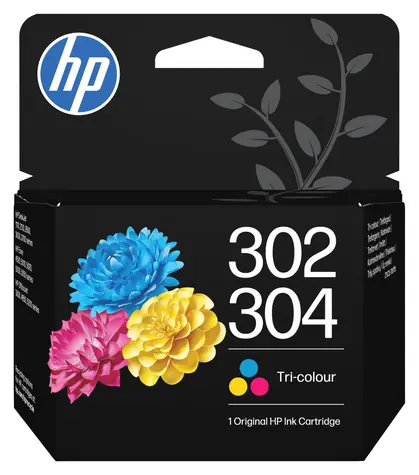 HP 302/304 tříbarevná / Inkoustová cartridge / Originální / HP DeskJet 2620, 2630, 3750