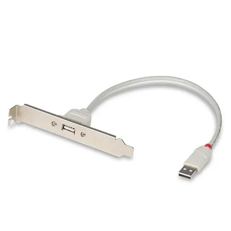 Lindy Slotblech adaptér USB-A / Adaptér / USB-A(M) - USB-A(F) / 0,3 m / USB 2.0