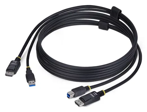 StarTech DU1226-KVM-CABLE černá / KVM kabel / DisplayPort + USB 3.2 / 1,8 m