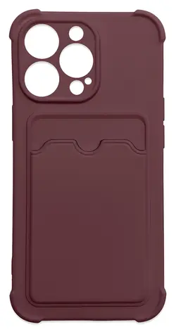 Hurtel Card Armor Case malinová / Kryt / Apple iPhone 13 mini / Peněženka / Silikon