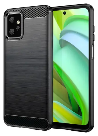 Hurtel Carbon Case černá / Kryt / Motorola Moto G Power (2023) / Karbonové vlákno
