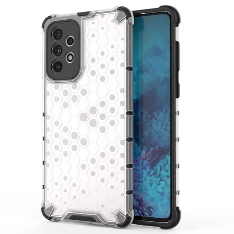 Hurtel Honeycomb Case transparentní / Kryt / Samsung Galaxy A73 / Antišokový design