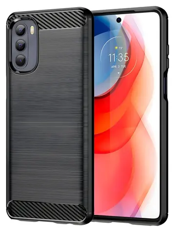 Hurtel Carbon Case černá / Ochranný kryt / Motorola Moto G Stylus 2022 / Karbonový vzhled, ohebný
