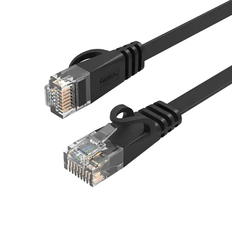 Orico PUG-C7B CAT7 10 m černá / Síťový kabel / RJ-45 - RJ45 / 10Gbps / plochý