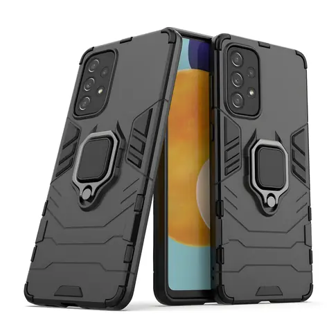 Hurtel Ring Armor hybridní kryt s magnetickým držákem černá / Kryt / Samsung Galaxy A73 / odolný