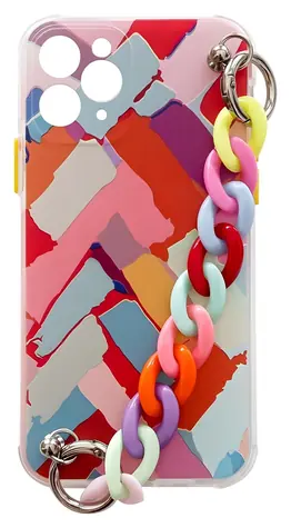 Hurtel Color Chain Case vícebarevná / Pouzdro pro Apple iPhone 13 mini / gelové / s přívěskem na řetízku