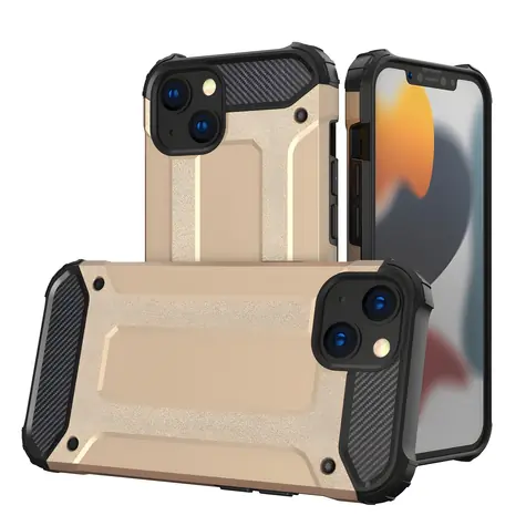 Hurtel Hybrid Armor odolný kryt zlatá / Ochranný kryt / Apple iPhone 13 mini / Zesílená rámová konstrukce