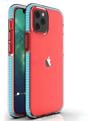 Hurtel Spring Case TPU gelový kryt světle modrá / Ochranný kryt / Apple iPhone 13 mini / Barevný rámeček / Průhledný