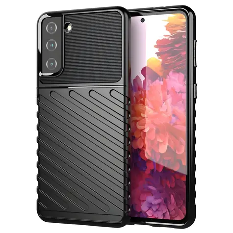 Hurtel Thunder Case černá / Odolný silikonový kryt / Samsung Galaxy S22+