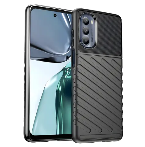 Hurtel Thunder Case černá / Odolný silikonový kryt / Motorola Moto G62 5G