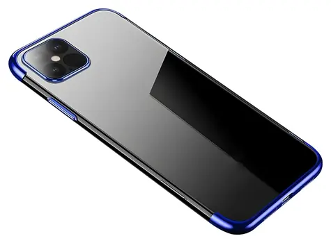 Hurtel Clear Color pro Xiaomi Redmi Note 11S/11 modrá / Kryt / TPU gel, čirý s modrým rámečkem