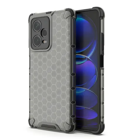 Hurtel Voštinový ochranný kryt pro Xiaomi Redmi Note 12 Pro+ černá / Kryt / Hybridní armor design