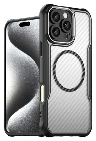 Hurtel Leading Series černá / Silikonové pouzdro / MagSafe / pro iPhone 16 Pro Max