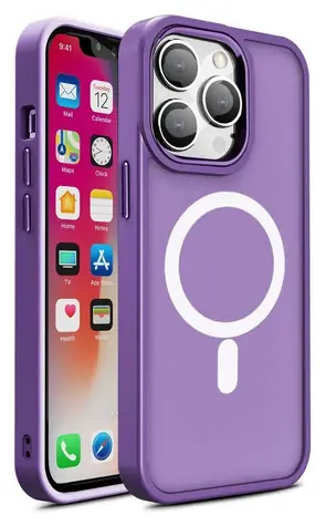 Hurtel Magnetic Color Matte Case kryt pro Apple iPhone 15 Plus fialová / Kryt / Magnetický / Matný povrch