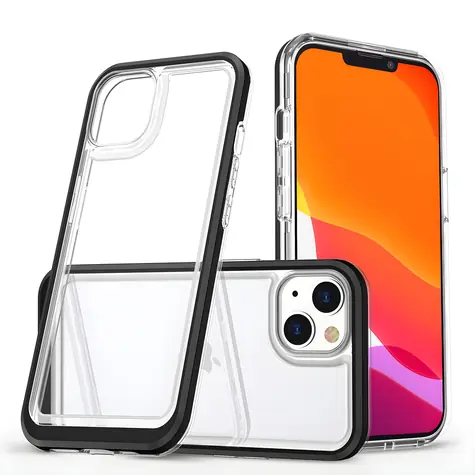 Hurtel 3v1 silikonové pouzdro s rámečkem černé / Pouzdro / Apple iPhone 14