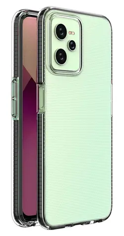 Hurtel Spring Case černá / Pouzdro / Realme C35 / Silikonové s barevným rámečkem