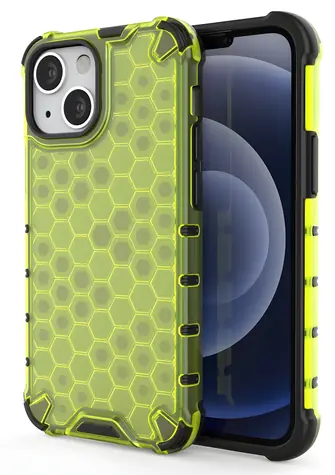 Hurtel Honeycomb Case zelená / Kryt / Apple iPhone 13 mini