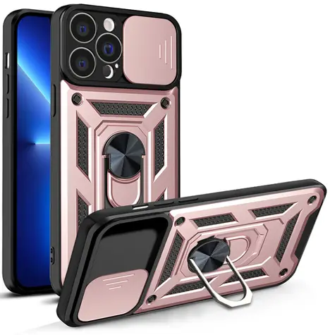 Hurtel Hybrid Armor Camshield růžová / Zadní kryt / Apple iPhone 13 Pro / Kryt kamery