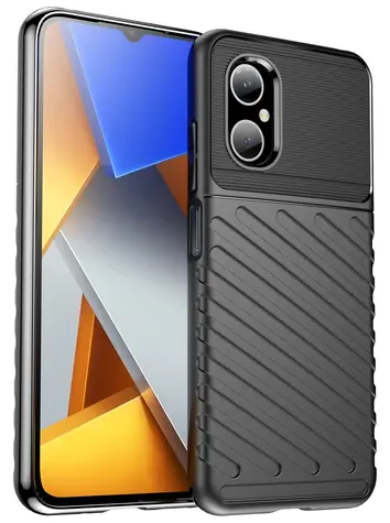 Hurtel Thunder Case Poco M4 5G černá / Kryt na telefon / Odolný silikon