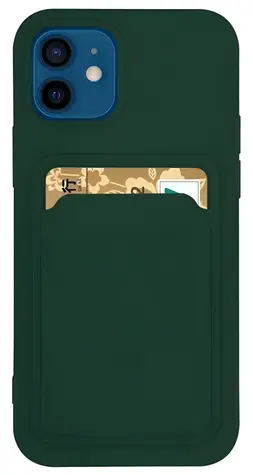 Hurtel Card Case tmavě zelená / Kryt / Xiaomi Redmi 10X 4G, Redmi Note 9 / peněženka, slot na kartu