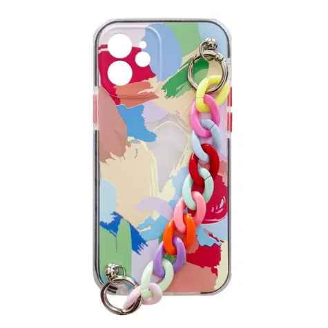 Hurtel Color Chain Case vícebarevná / Kryt / iPhone 13 mini / gel s řetízkem