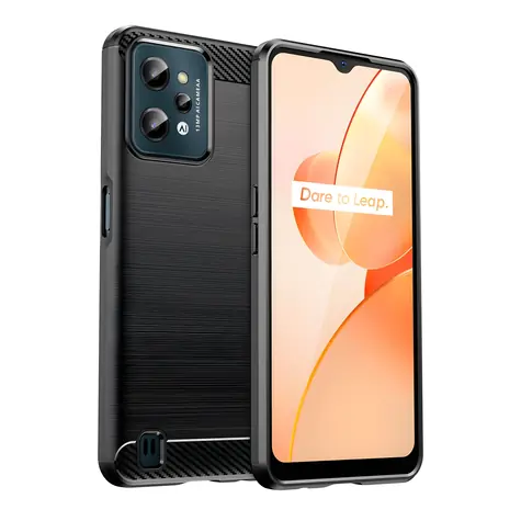 Hurtel Carbon Case černá / Kryt / Realme C31 / Karbonové vlákno