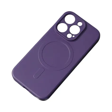 Hurtel Silicone Case iPhone 15 Plus fialová / Kryt / MagSafe / Silikonový