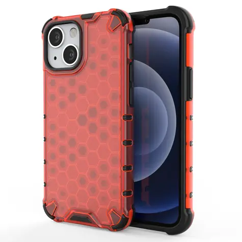 Hurtel Honeycomb Case červená / Pouzdro / TPU / voštinový design / pro Apple iPhone 13 mini