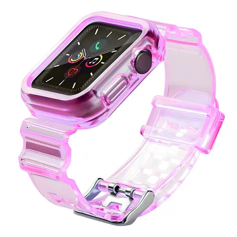 Hurtel Silicone Strap Set pro Apple Watch 44 mm červená / Řemínek