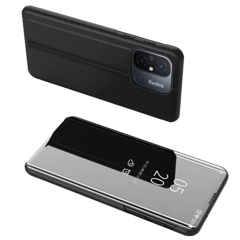Hurtel Clear View Case černá / Flipové pouzdro / Xiaomi Redmi 11A, Poco C55, Redmi 12C / Průhledné okénko