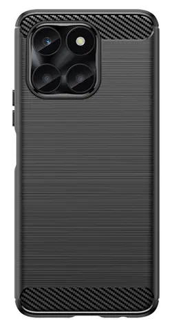 Hurtel Carbon Case pro Honor X6a černá / Pouzdro / Karbonový vzhled