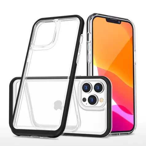 Hurtel Clear 3in1 Case černá / Kryt / Apple iPhone 13 Pro