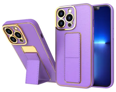 Hurtel Kickstand Case fialová / Kryt se stojánkem / Apple iPhone 13 Pro / Magnetické