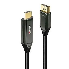 Lindy 40932 černá / Adaptér DisplayPort - HDMI / 3 m / 8K 60Hz / HDR / aktivní