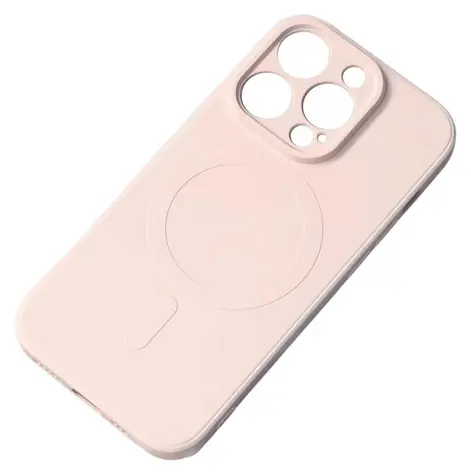 Hurtel Silicone Case MagSafe pro iPhone 15 Pro krémová / Kryt / Silikon / MagSafe
