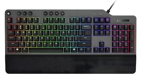 Lenovo Legion K500 RGB černá / Mechanická herní klávesnice / US layout / RGB / USB