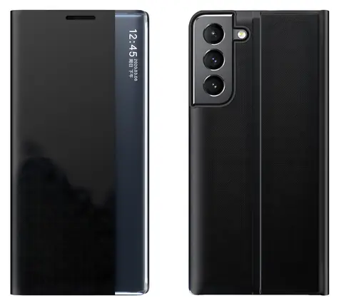 Hurtel New Sleep Case černá / Pouzdro pro Samsung Galaxy S22+ / Flip, se stojánkem