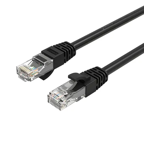 Orico PUG-C6 černá / Síťový kabel / CAT6 / RJ45 / kulatý / 20 m