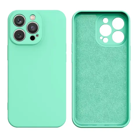 Hurtel Silicone Case mátově zelená / Kryt / Apple iPhone 14 Plus / Silikon