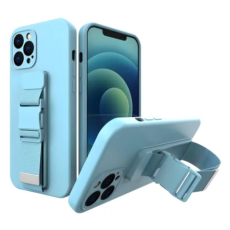 Hurtel Rope Case gelové pouzdro s šňůrkou pro Samsung Galaxy S20 modré / Pouzdro / Samsung Galaxy S20