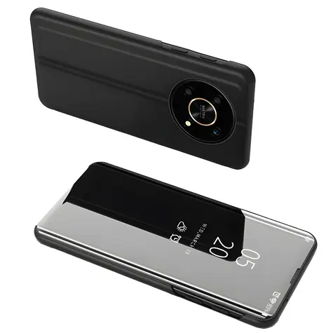 Hurtel Clear View Case černá / Flipové pouzdro / Honor X9, X9 5G, X30, Magic4 Lite