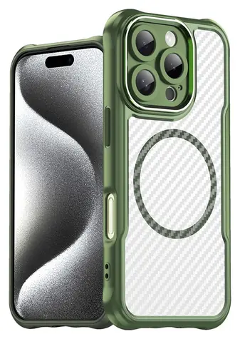 Hurtel Leading Series zelená / Pouzdro / Apple iPhone 16 Pro Max / Silikonové / MagSafe