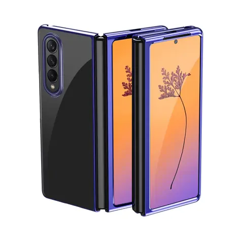 Hurtel Plating Case pro Samsung Galaxy Z Fold4 modrá / Kryt / Kovový rámeček