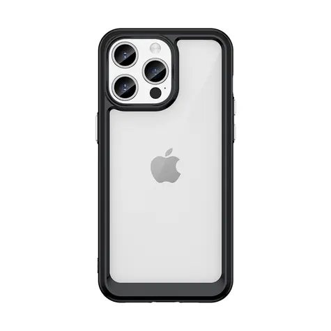 Hurtel Outer Space černá / Zadní kryt / Apple iPhone 15 Pro / Zesílený, ohebný rámeček