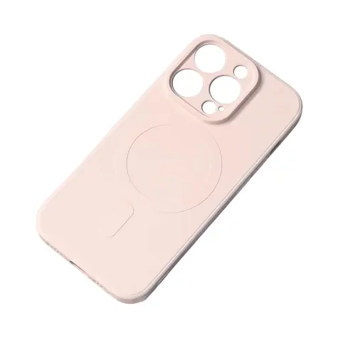 Hurtel Silikonový kryt s MagSafe pro Apple iPhone 15 Plus krémová / Silikonový kryt / MagSafe