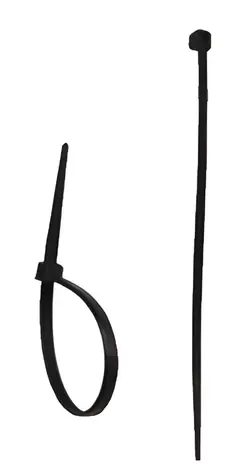 Dedra Stahovací pásky nylonové černé 2,5x200 mm / Stahovací páska / 100 ks